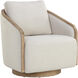Tasia Effie Linen Swivel Lounge Chair, Swivel